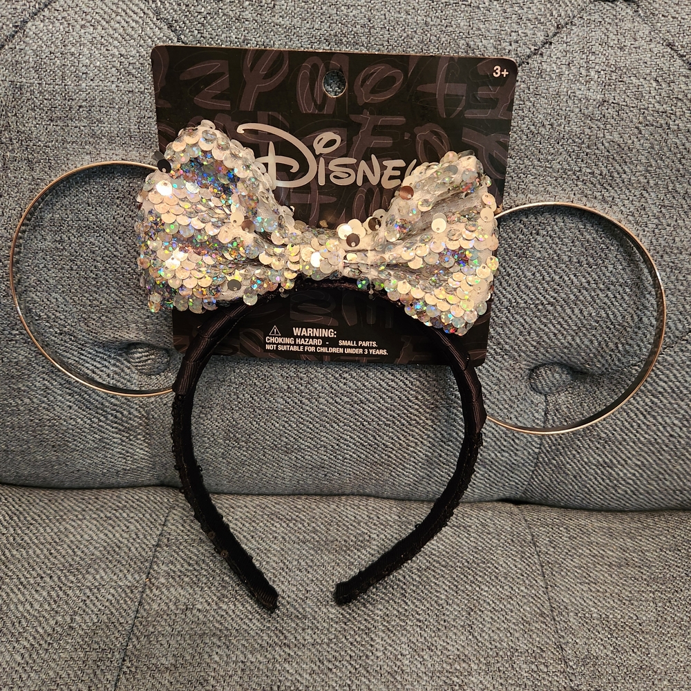 Disney Glittering Sequin Bow Ears Headband
